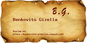 Benkovits Gizella névjegykártya